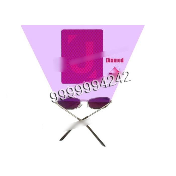 Metal Side Plastic Purple Perspective Glasses For Invisible Marked Cards