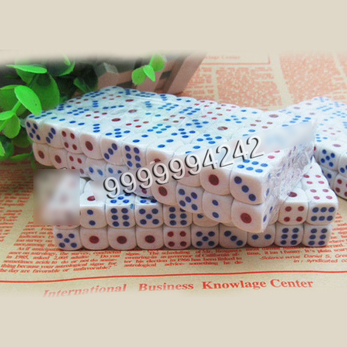 White Plastic Permanent Casino Magic Dice For Professional Casino Dice Gamble