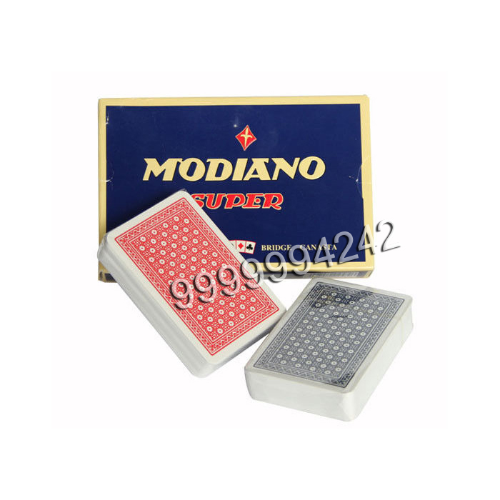 Italian Plastic Ramino Bridge Super Flori Marked Poker Cards Red Blue Index