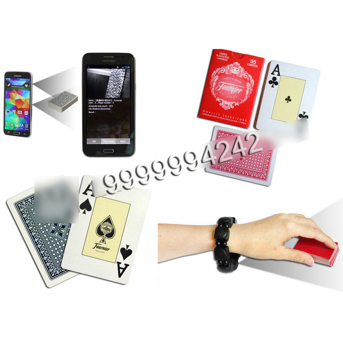 Spain Fournieer 55 Cartes Barcode Marked Poker Cards Invisible Poker Size For Poker Scanner