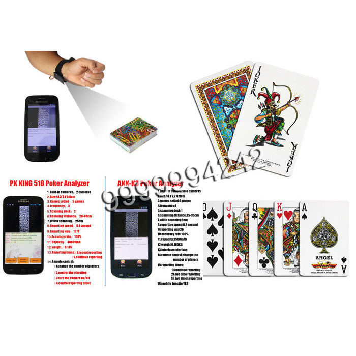 Angel Plastic Professional Poker Cards Barcode Marked Poker Cards For Analyer