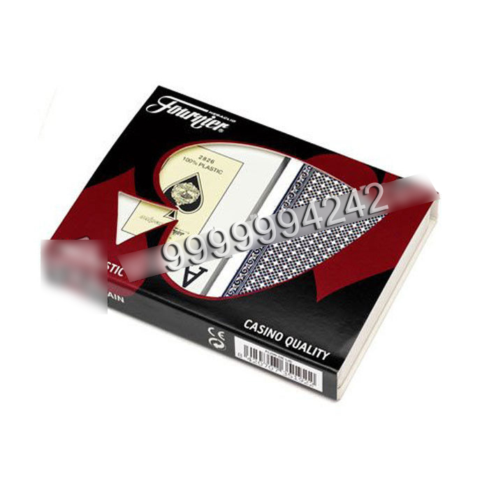 Spanish Fournier 2826 Plastic Gambling Props Playing Cards Blue Red Two Decks